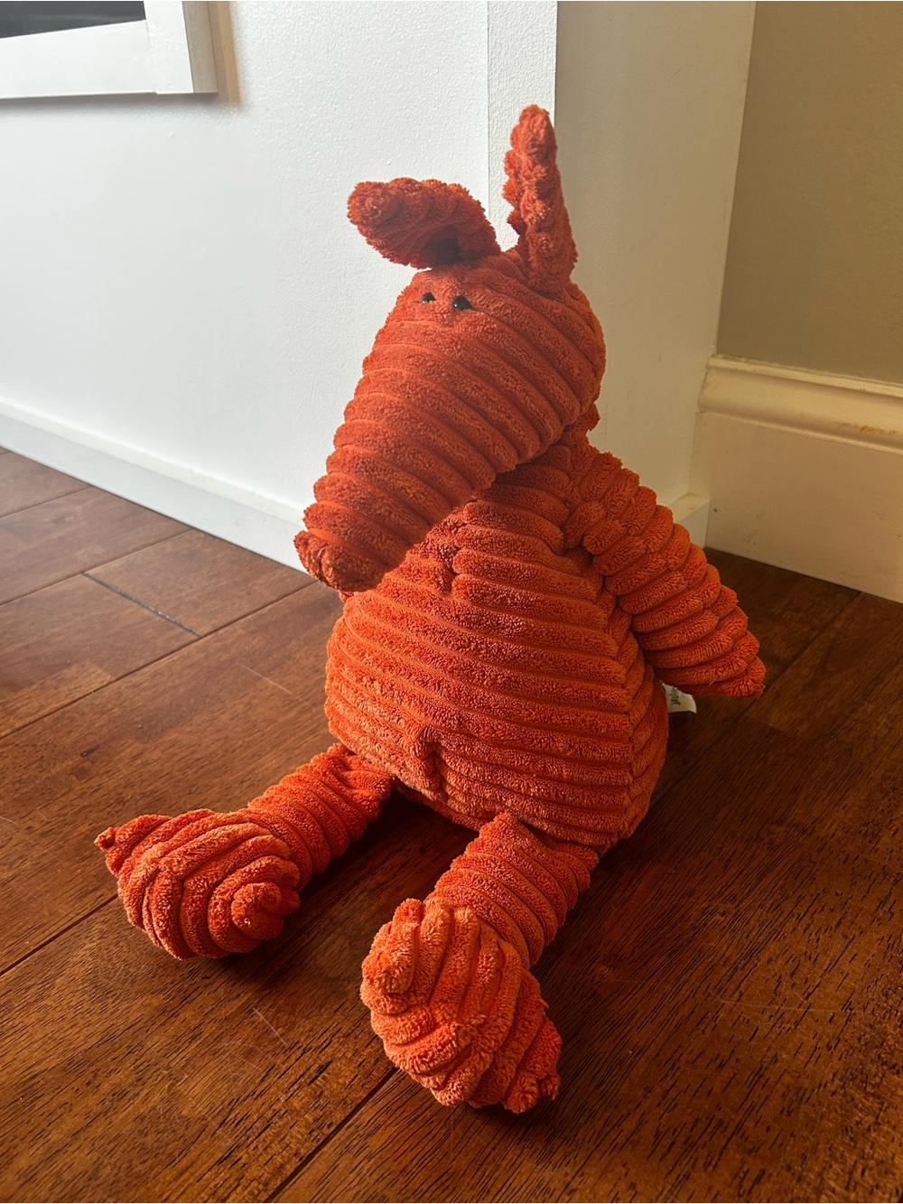 Retired Jellycat Orange Corduroy Armadillo Plush 16”